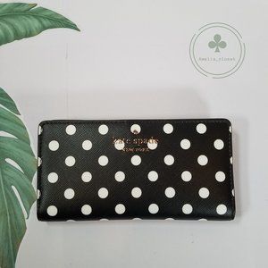 MAKE AN OFFER NWT Kate Spade New York Staci Polka Dot Slim Bifold Wallet